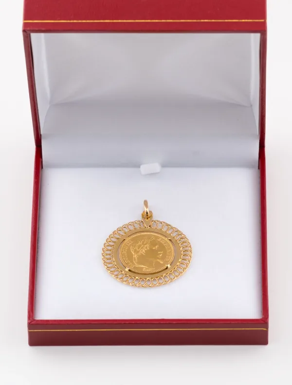 Pendentif Vintage Pièce d'Or Napoléon 3