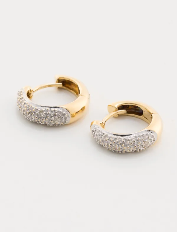 Boucles d'oreilles Créoles Or Jaune & Diamants