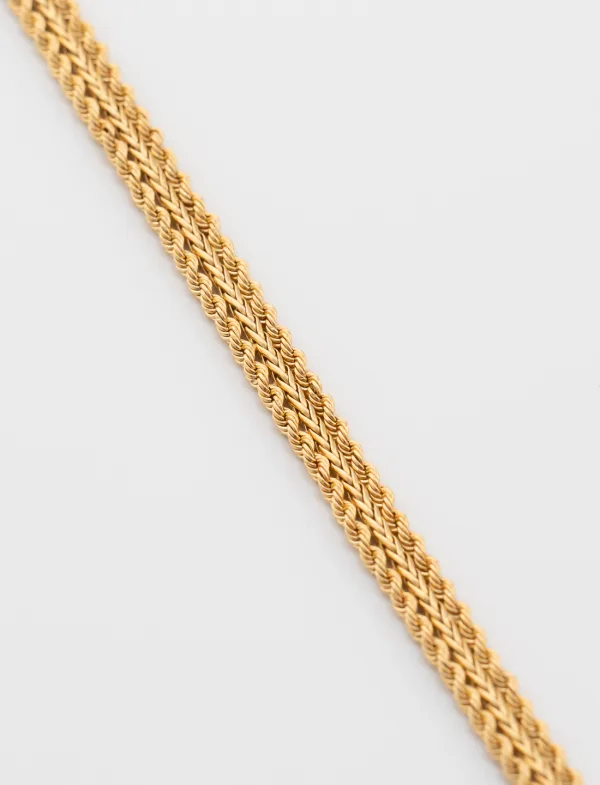 Bracelet Maille Torsadée Or Jaune