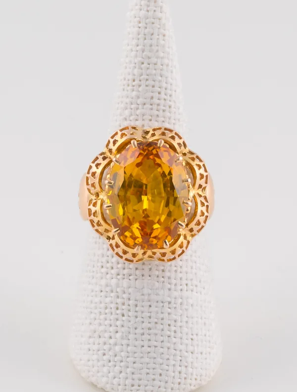Bague Citrine Or Jaune