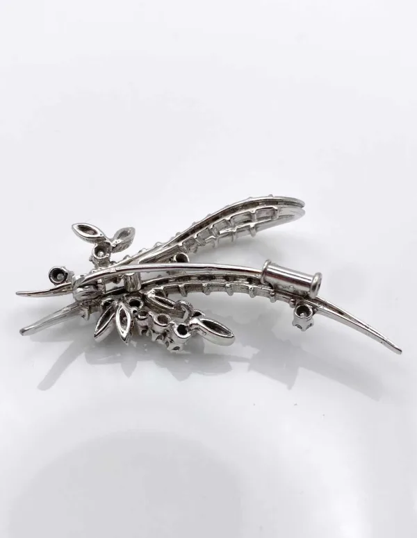Broche Or Blanc & Diamants