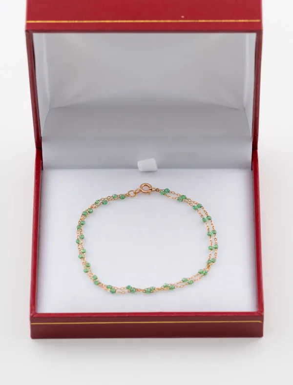 Bracelet Or Rose et Perles de Résine