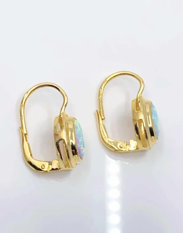 Boucles d'Oreilles Or Jaune & Opales