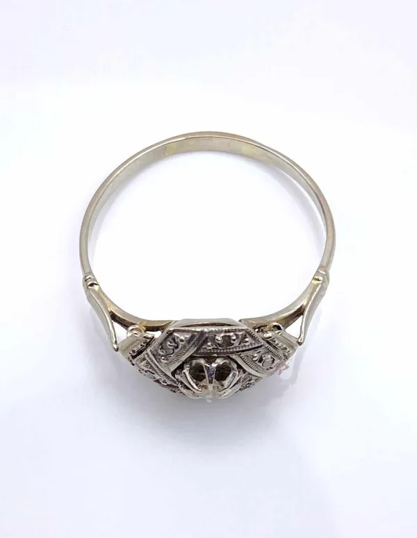 Bague Art Déco Or Blanc & Diamants