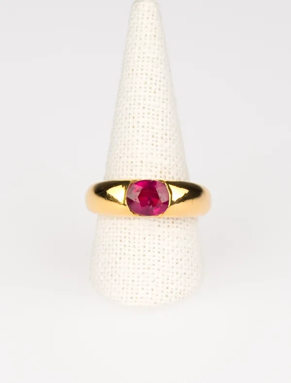 Bague Jonc Or Jaune & Tourmaline