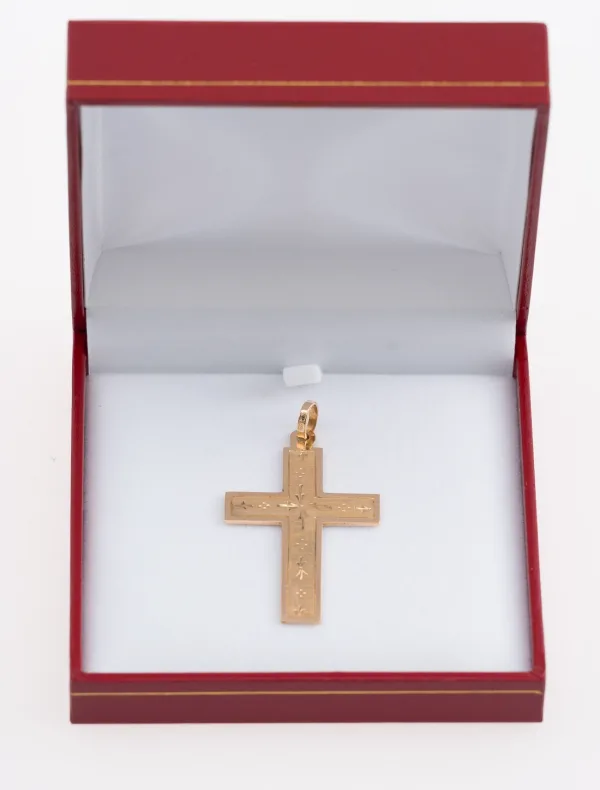 Pendentif Crucifix Or Rose 18K