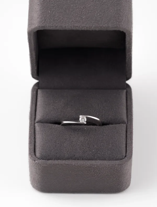 Bague Garel Solitaire & Or Blanc
