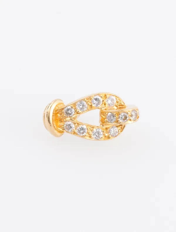 Boucles d'Oreilles Noeud Or Jaune & Diamants