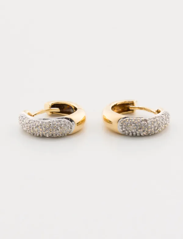 Boucles d'oreilles Créoles Or Jaune & Diamants