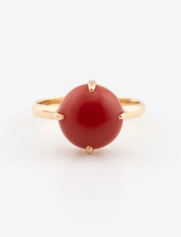 Bague Corail Or Jaune