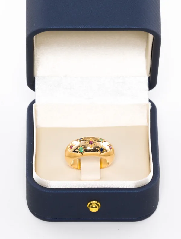 Bague Jonc Or Jaune & Pierres