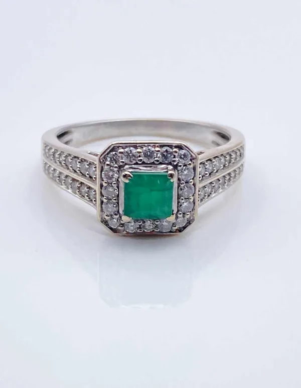 Bague Diamants & Emeraude