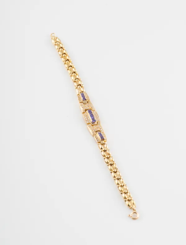 Bracelet Améthystes Or Jaune