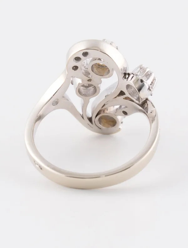 Bague Perles & Diamants Or Blanc