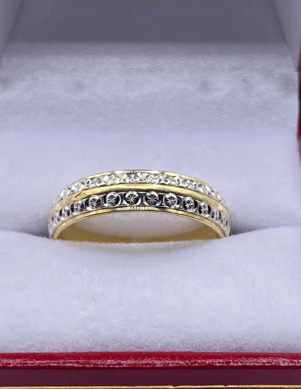 Alliance Bicolore Diamantée 18K
