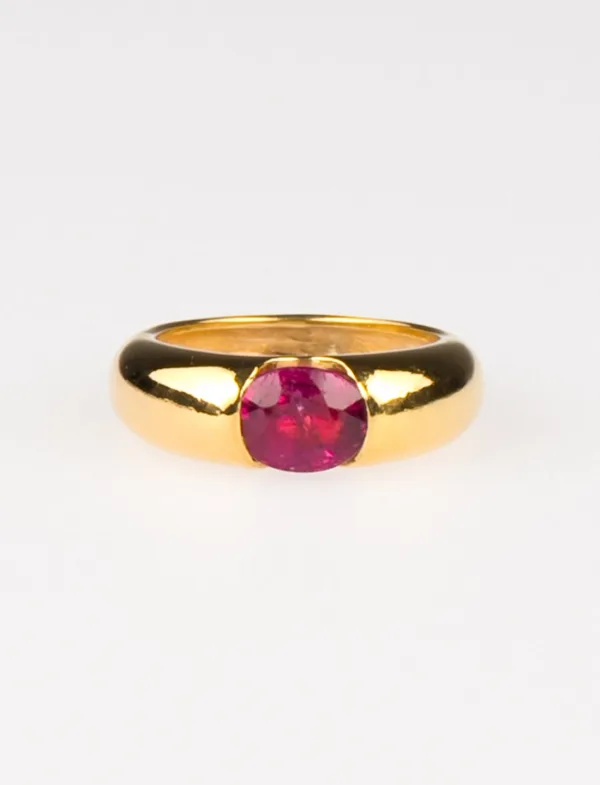 Bague Jonc Or Jaune & Tourmaline