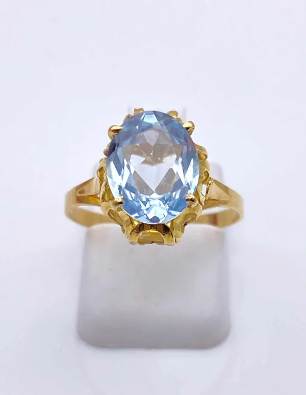 Bague Fleur Or Jaune & Topaze