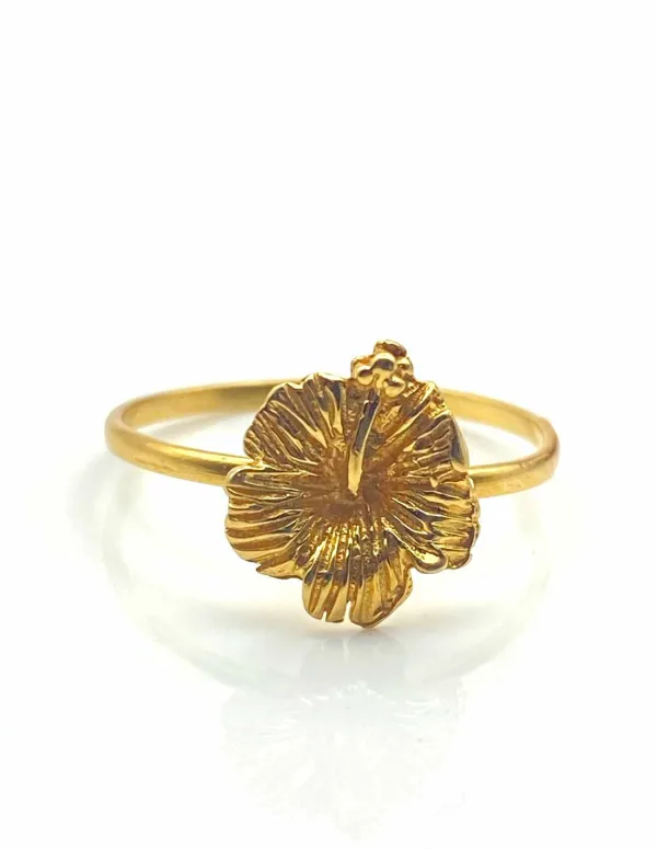 Bague Hibiscus Or