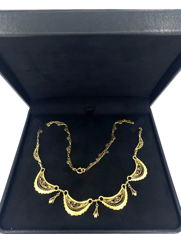 Collier Draperie Or Jaune