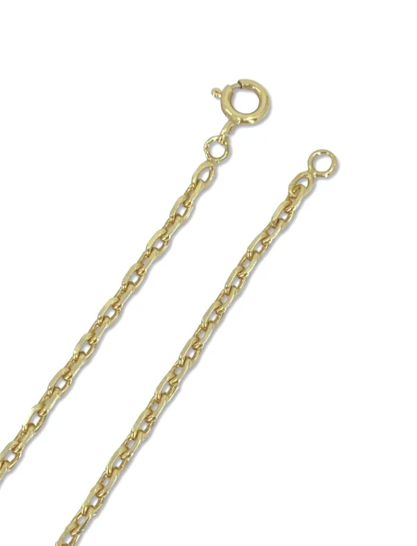 Chaine Maille Forçat Diamantée Or Jaune 18K