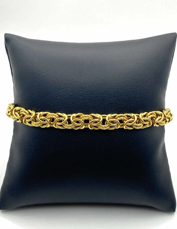 Bracelet Or Jaune Mailles Byzantines