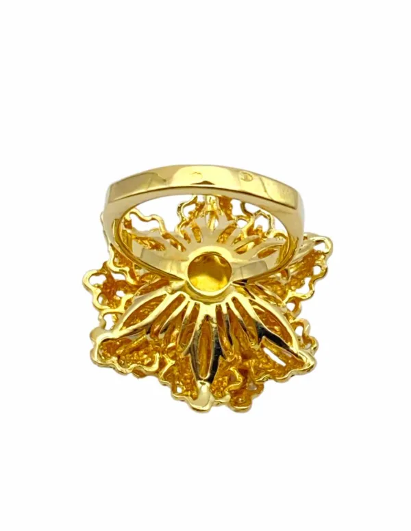 Bague fleur Or Jaune 18K