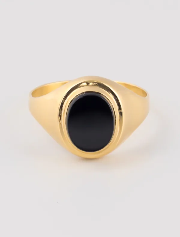 Bague Onyx Or Jaune