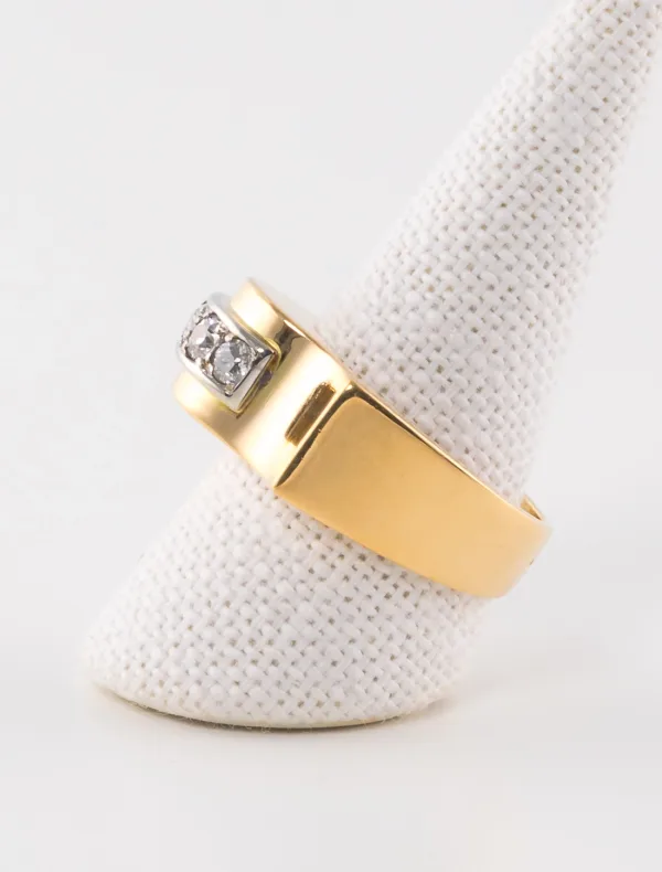 Bague Tank Or & Diamants