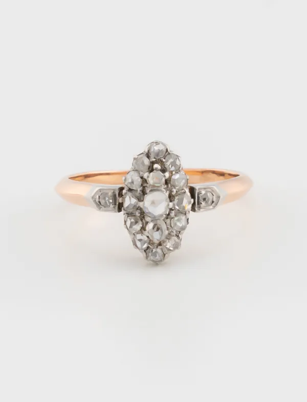 Bague Ancienne Or Rose & Diamants