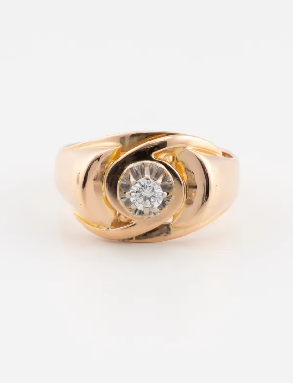 Bague Ancienne Tourbillon Diamant