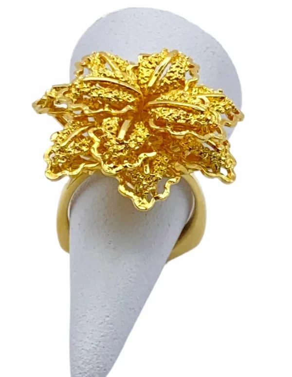Bague fleur Or Jaune 18K