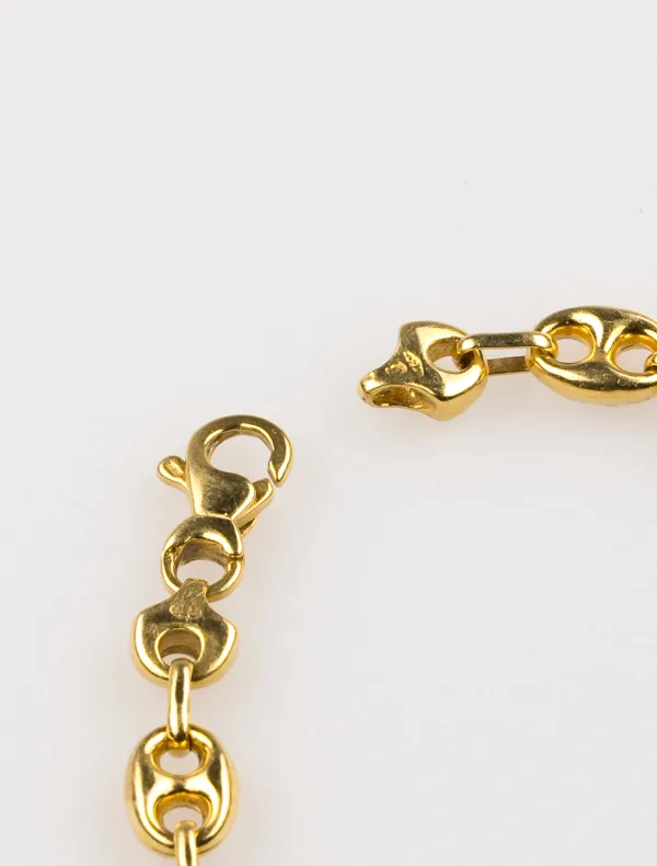 Bracelet grain de café en or jaune 18 carats