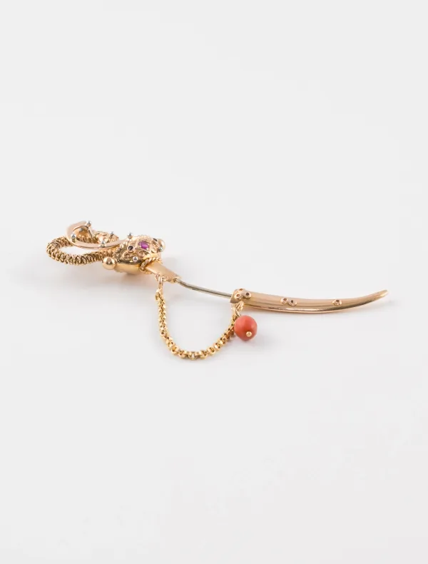 Broche Epingle Sabre Or Jaune