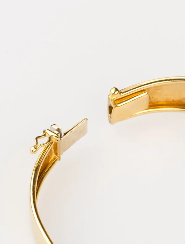 Bracelet Charnière Gravé de Motifs Floraux 3 Ors