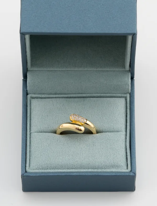 Bague Jonc Or Jaune & Diamants