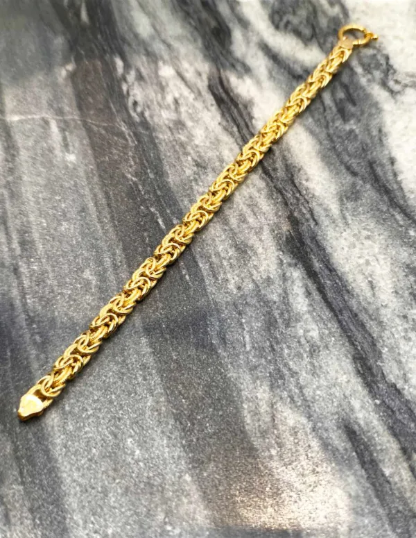 Bracelet Ruban Maille Royale Or Jaune 18 ct