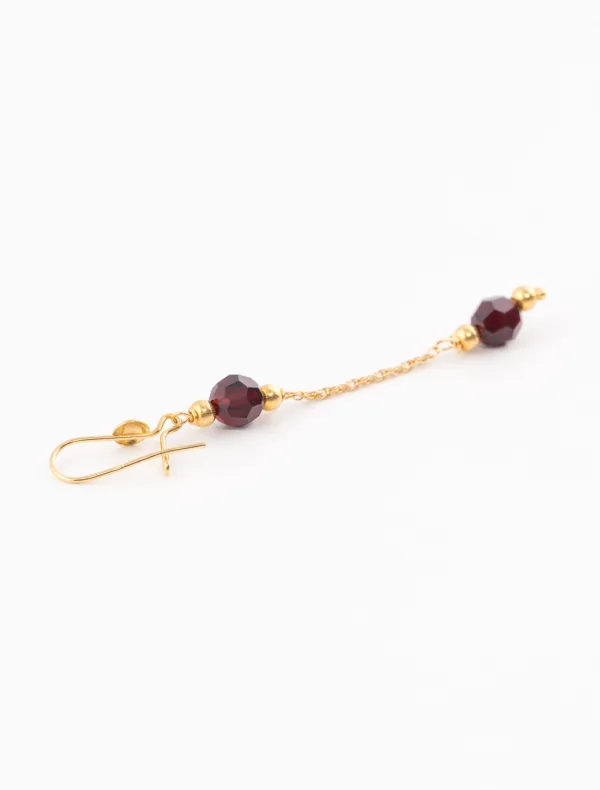 Boucles d'Oreilles Or & Grenats