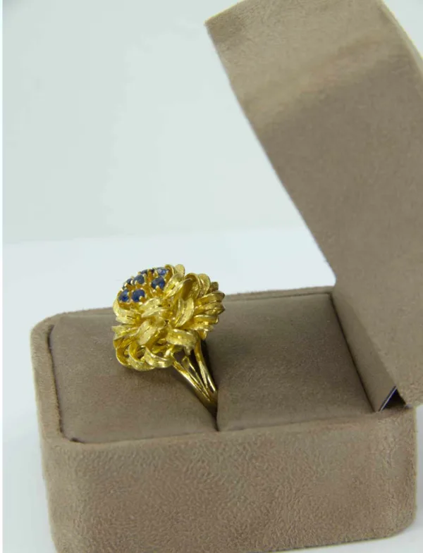 Bague Chou Or jaune & Saphirs
