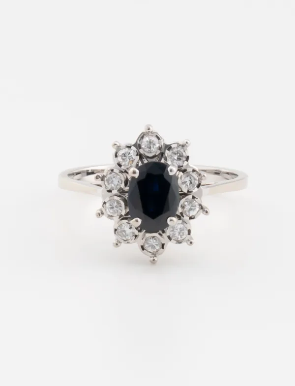 Bague Marguerite Saphir & Diamants