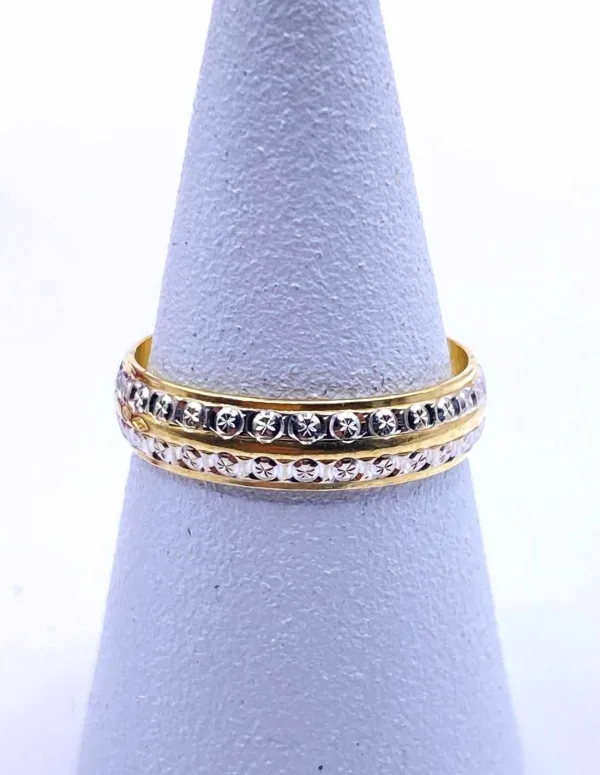 Alliance Bicolore Diamantée 18K