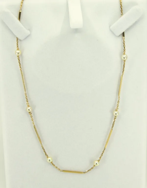 Collier Or Jaune & Perles de Culture