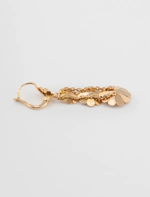Boucles d'Oreilles Fleurs Or Jaune