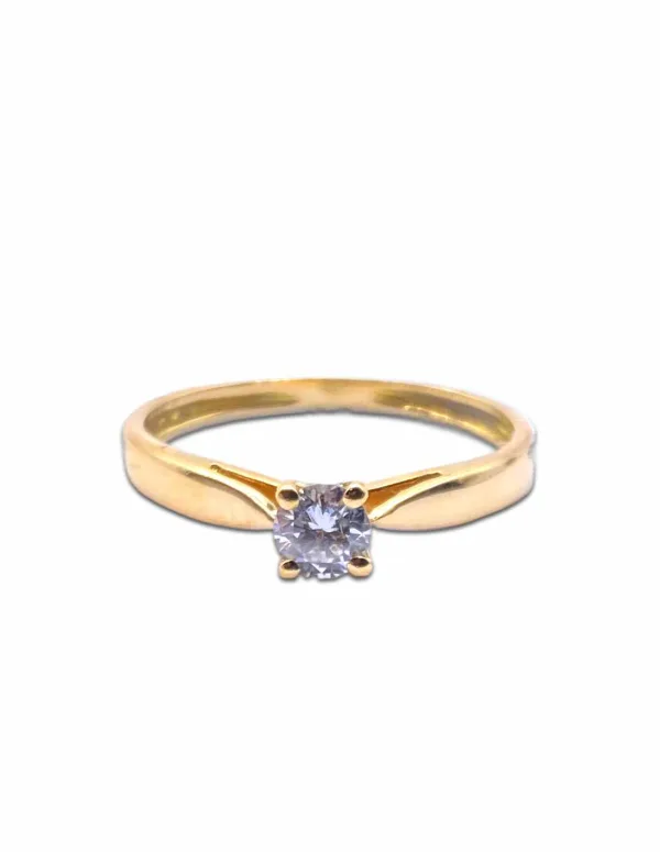 Bague Solitaire Or 18K & Diamant