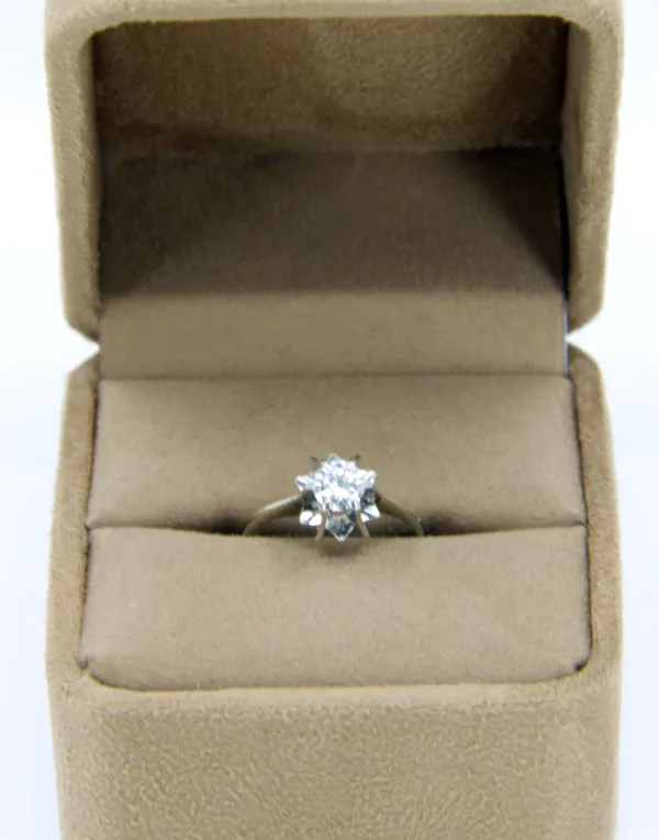 Bague Diamant Solitaire Or Blanc & Platine