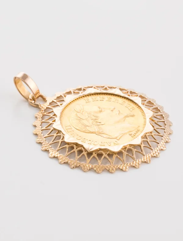 Pendentif Médaille Pièce d'Or napoléon III