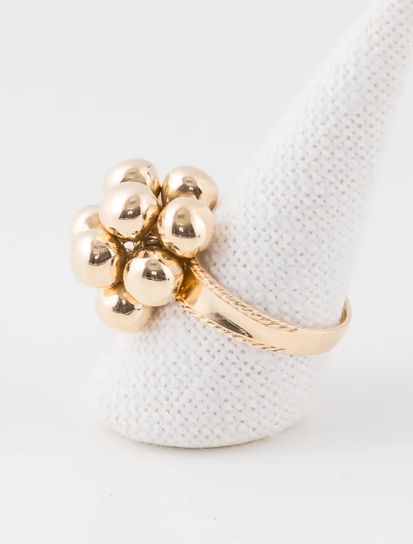 Bague Grappe Vintage Or Jaune
