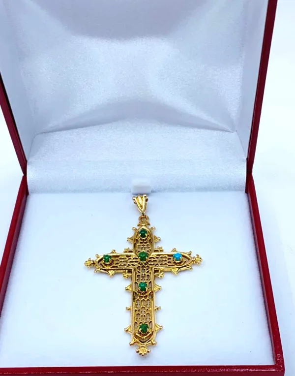 Pendentif croix du pont d'Estaing en or jaune