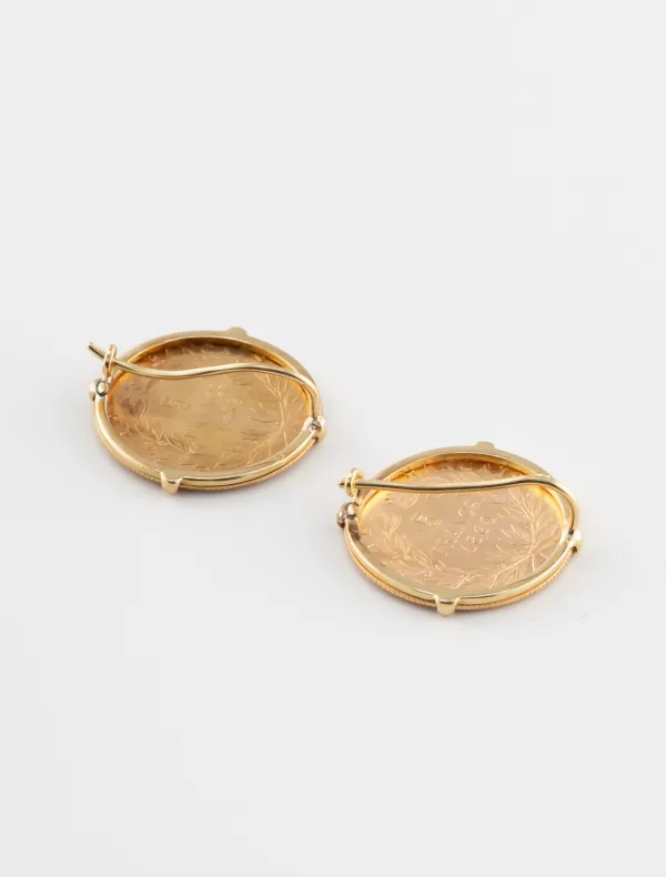 Boucles d'Oreilles Pièce d'Or Napoléon