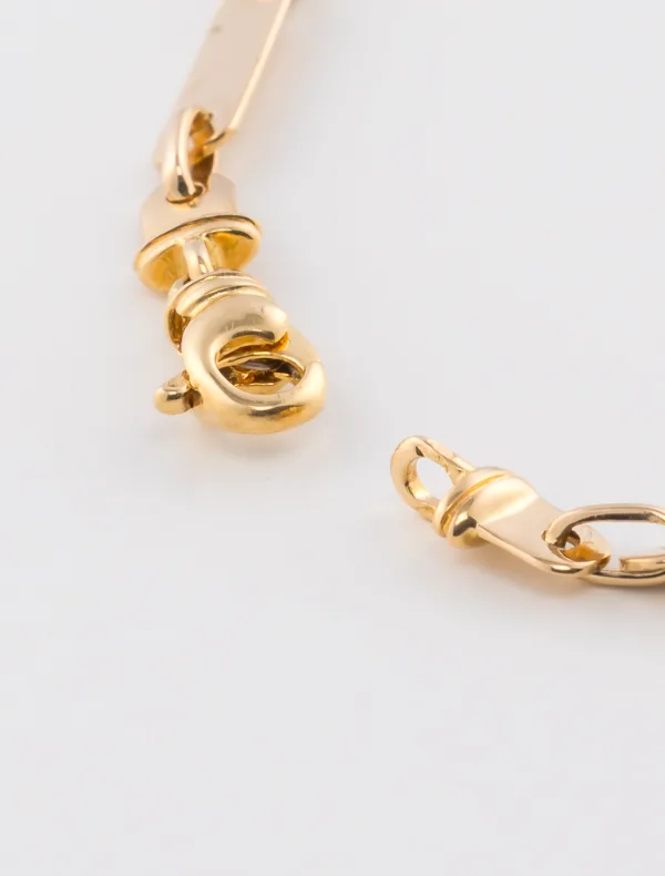 Bracelet Maille Plate Or jaune