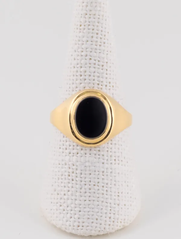 Bague Onyx Or Jaune